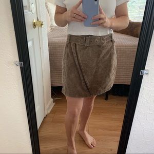 Free People Brown Corduroy Skirt